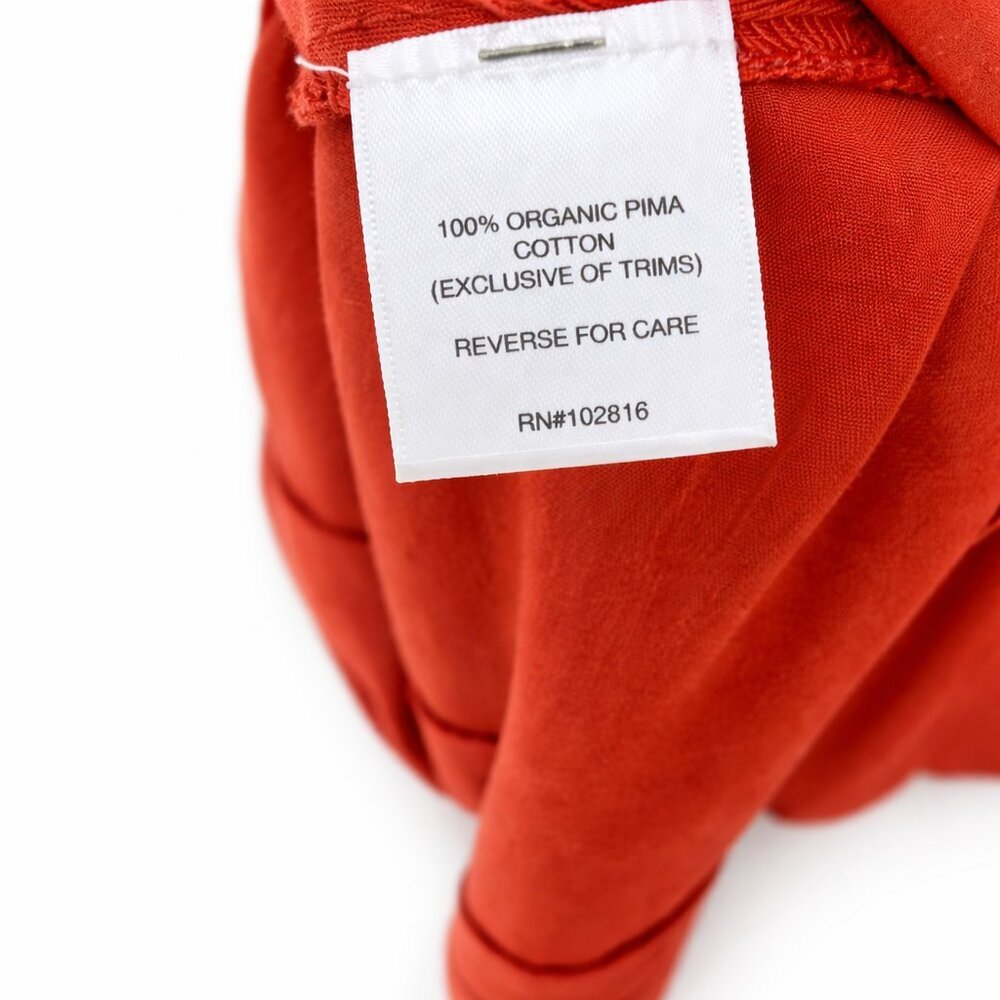 Garnet Hill Organic Pima Cotton Tank Dress Burnt Orange Scoop Neck M - Picture 7 of 8
